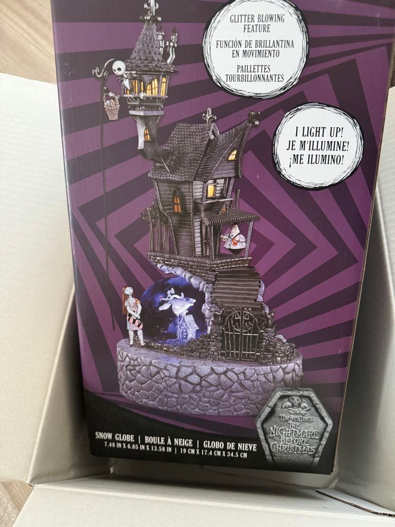 ティム・バートン ナイトメア・ビフォア・クリスマス スノードーム ライトアップ