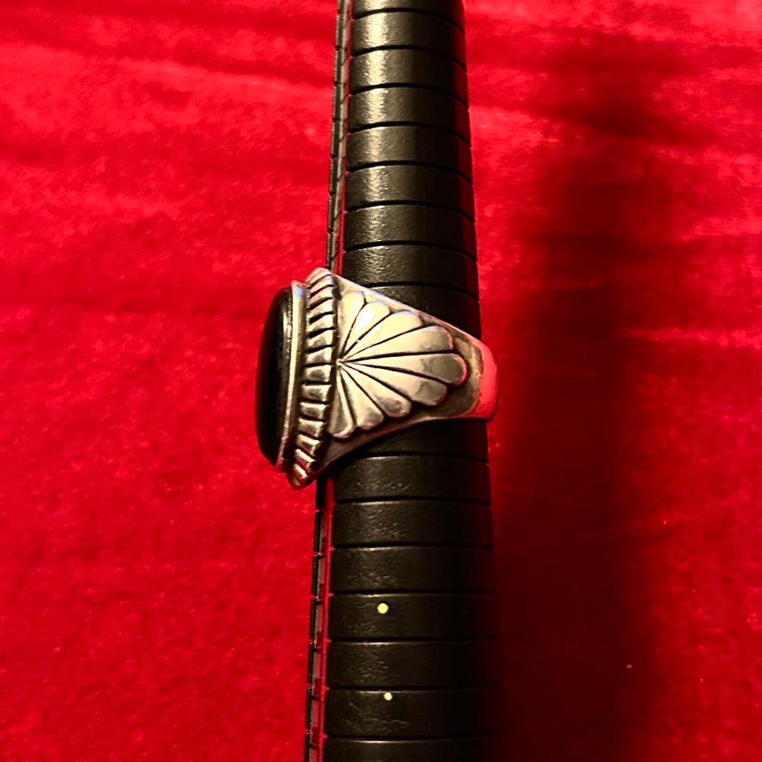 K*a様 ビンテージインディアンジュエリー　ナバホリングオニキス シルバーリング