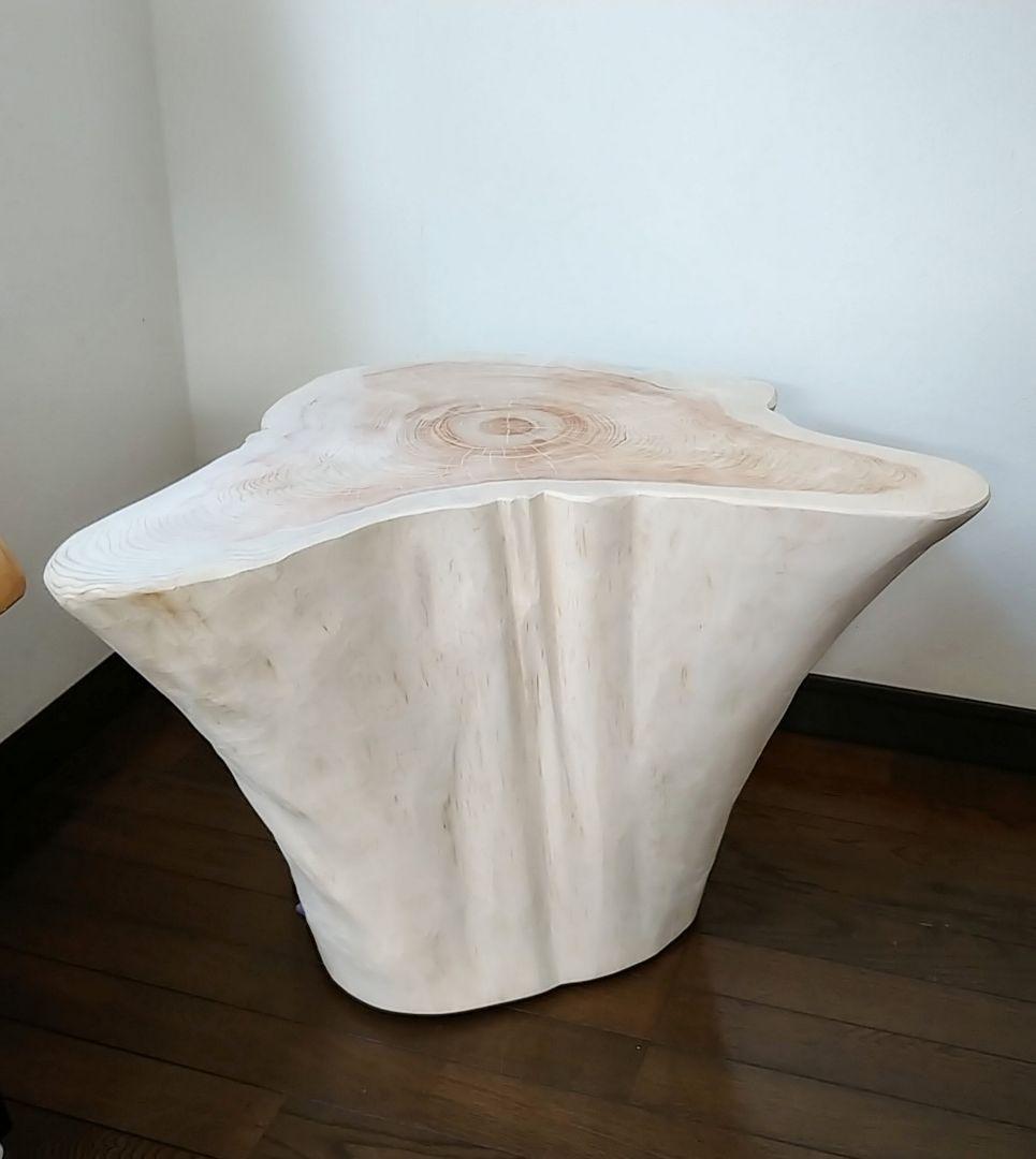 丸太スツール　丸太サイドテーブル　ヒノキ根元