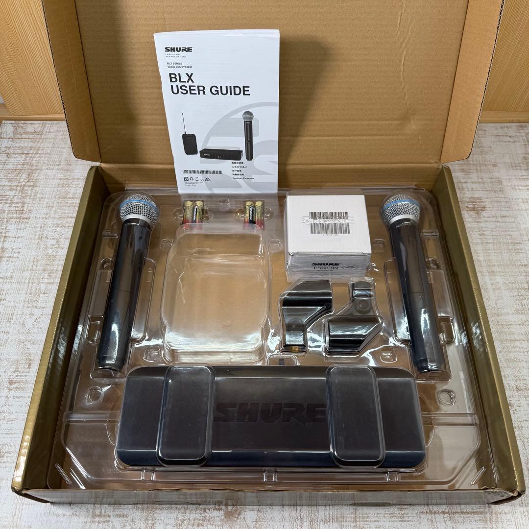 美品　SHURE BLX288J SM58-JB ワイヤレスマイクセット
