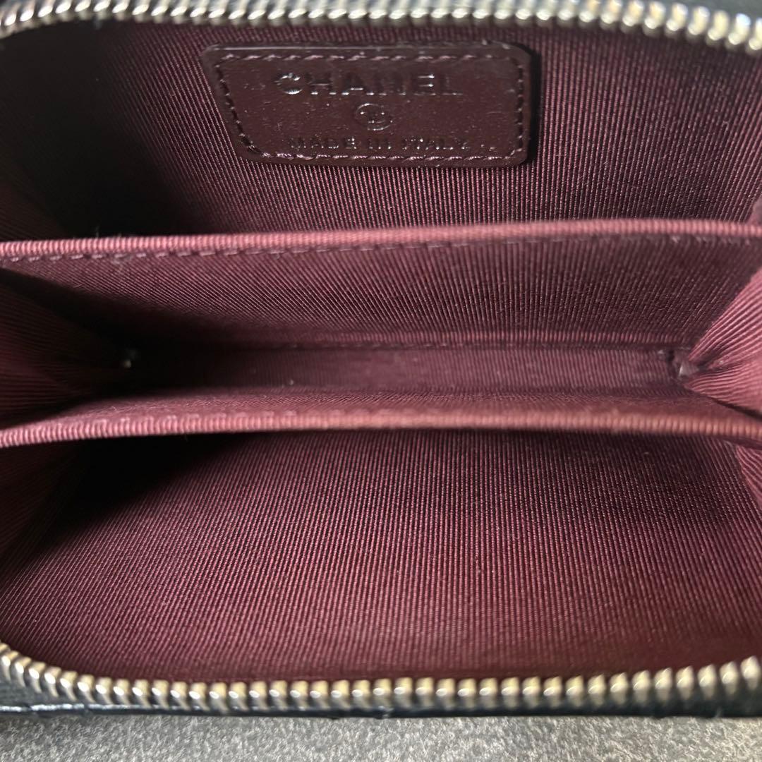 CHANEL コンパクト ウォレット キャビアスキン マトラッセ