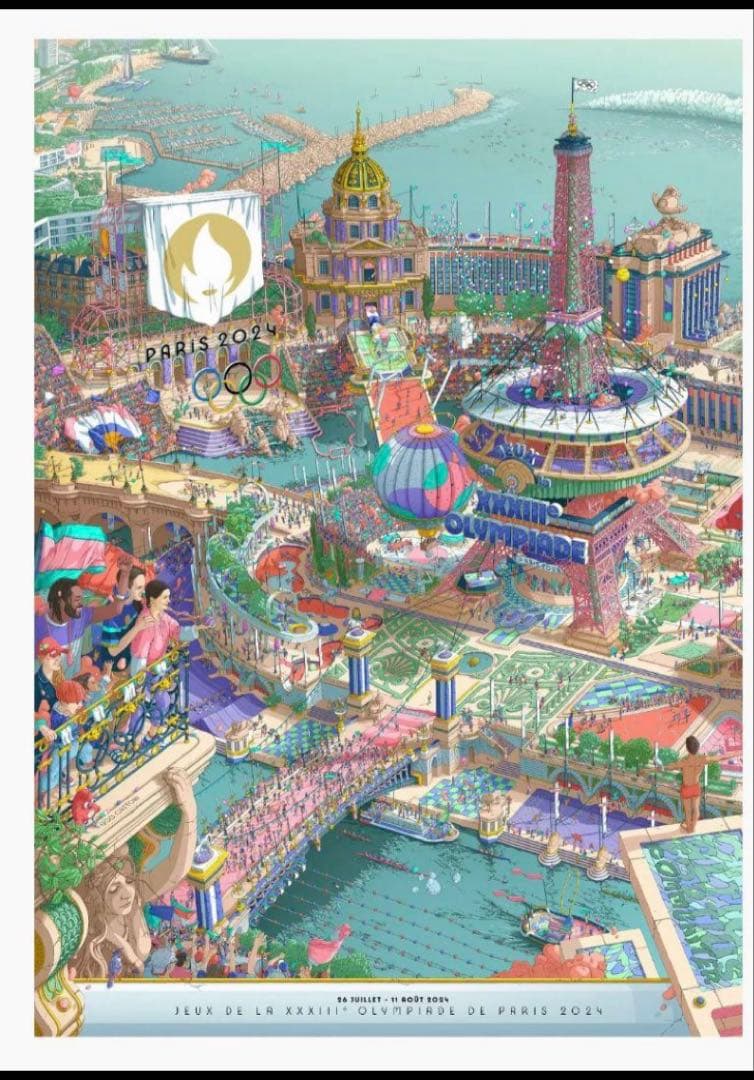 パリ 2024 オリパラリンピック　ポスター 2枚セット　公式　正規品（完売品）
