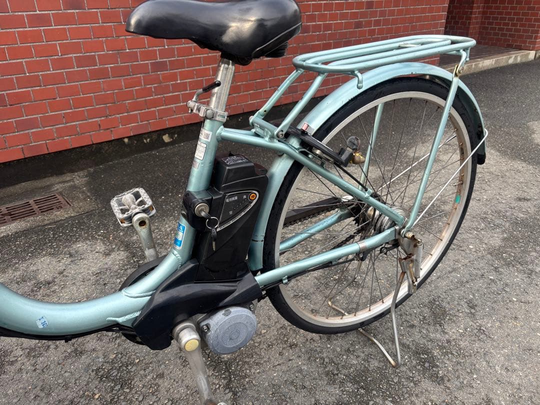 ayano BRIDGESTONE 電動アシスト自転車 水色 前面