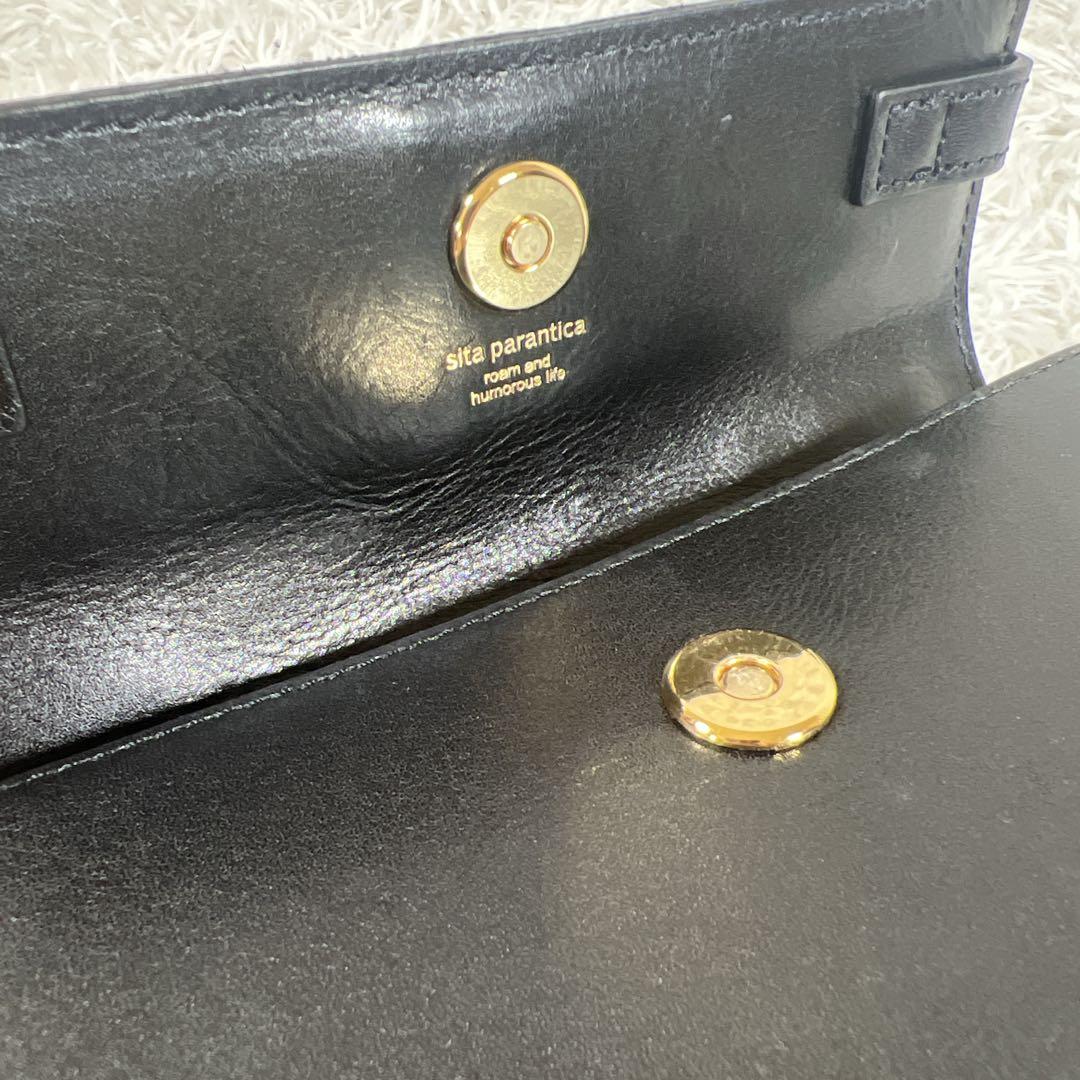 【sita parantica】クロスボディ ミニショルダーバッグ ブラック