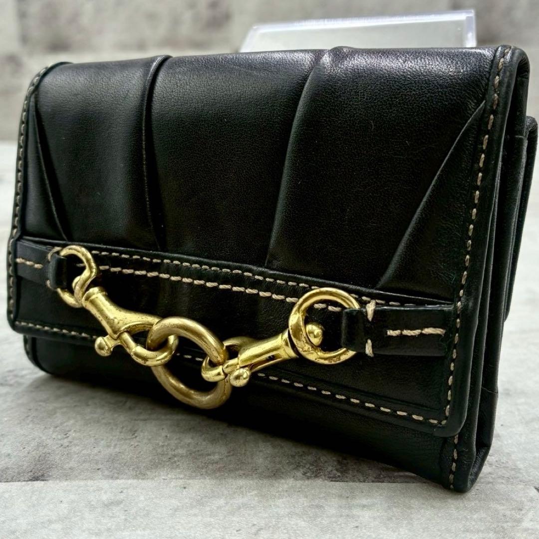 極美品 コーチ archive ジャッキー金具 ミニ財布 コンパクトウォレット