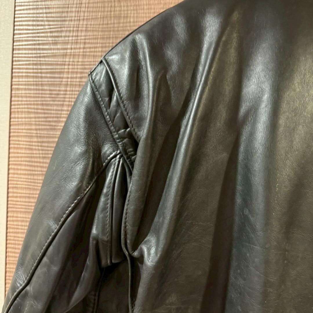 Schott　641　レザージャケット　ボアライナー付属　ブラック　36