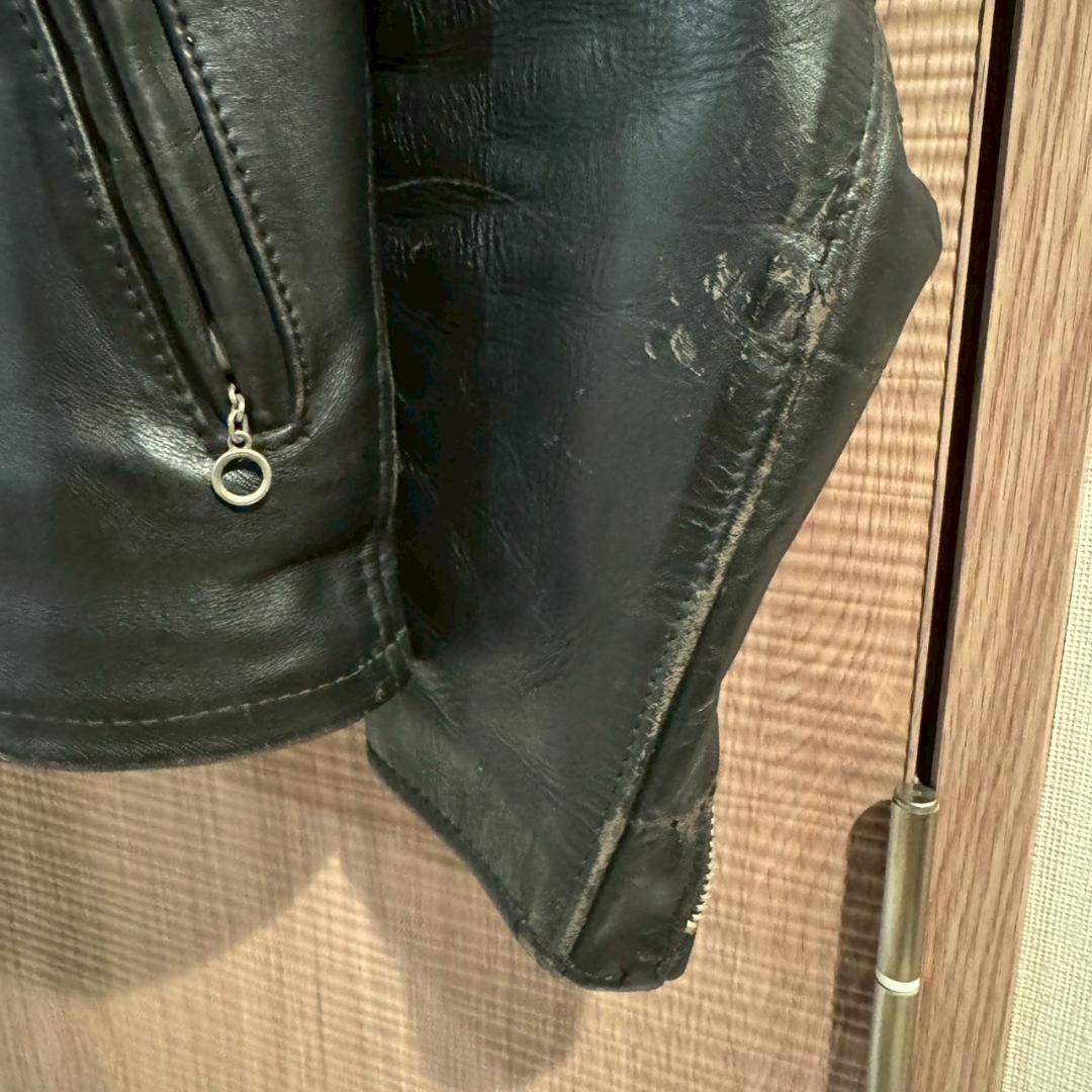 Schott　641　レザージャケット　ボアライナー付属　ブラック　36