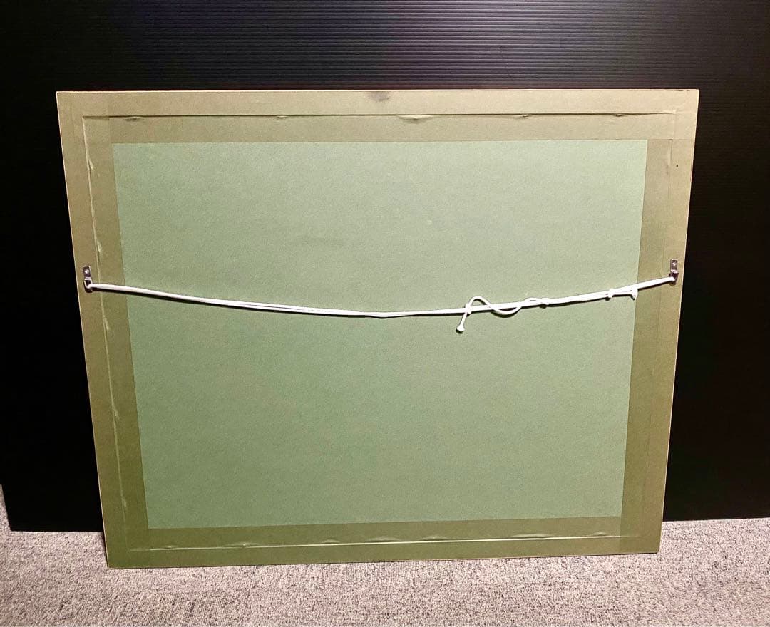 未使用 室井東志 直筆サイン 朱印 50/50 猫 リトグラフ 10号 真作保証