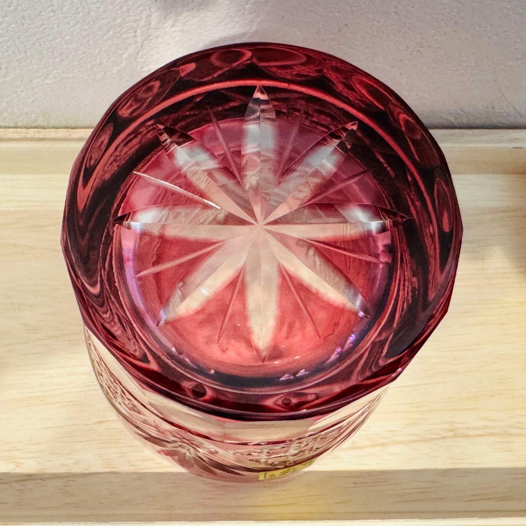 定価33,000円 江戸切子 田島硝子 八角籠目 菊底 オールド ペアグラス