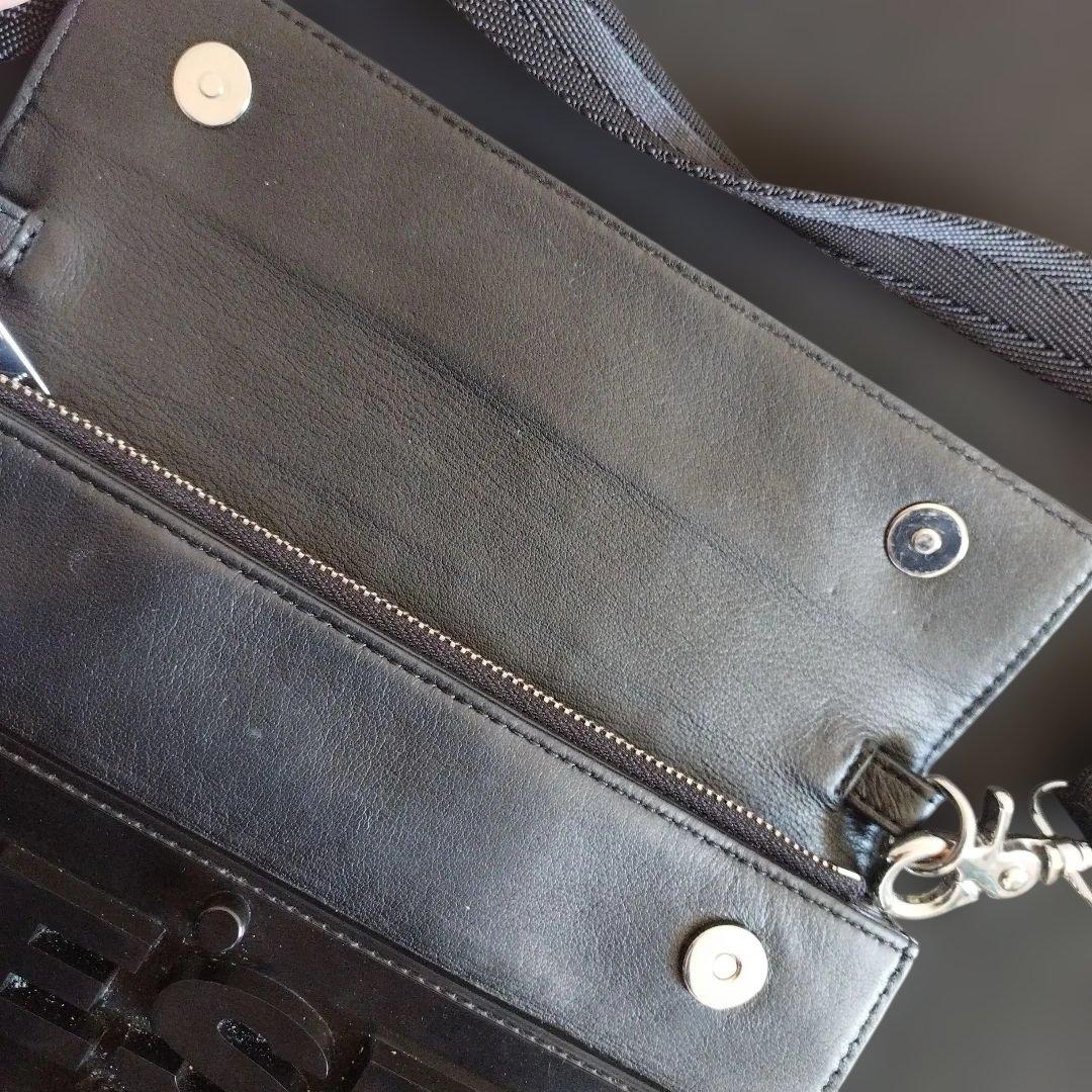 DIESEL ブラックショルダーバッグ【男女兼用】