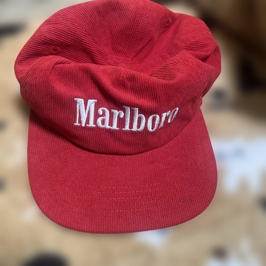 Marlboro コーデュロイキャップ 赤