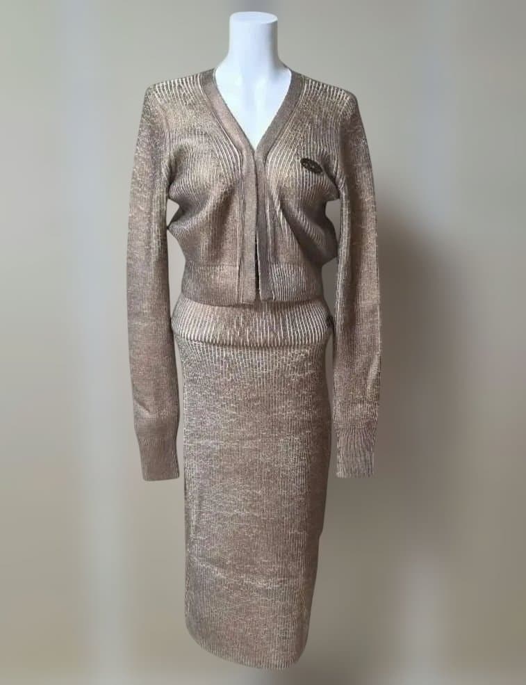 ♡DIESEL♡ ゴールド&ベージュ ニット タイトスカート セットアップ