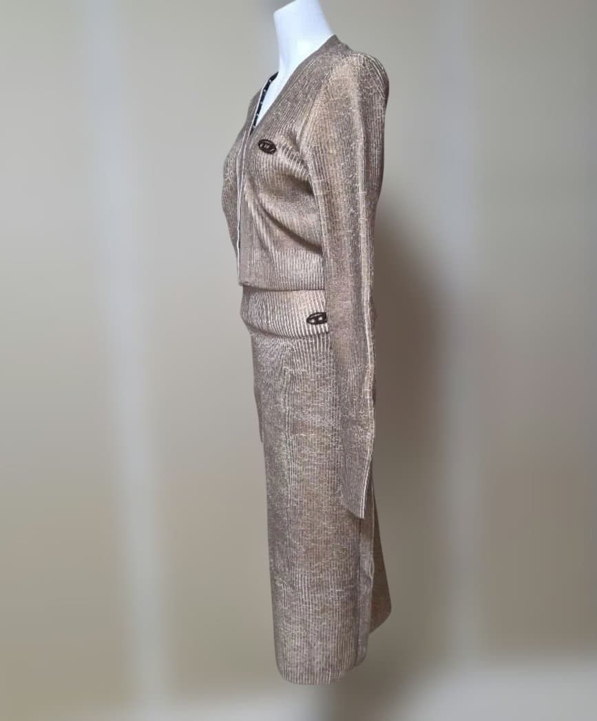 ♡DIESEL♡ ゴールド&ベージュ ニット タイトスカート セットアップ