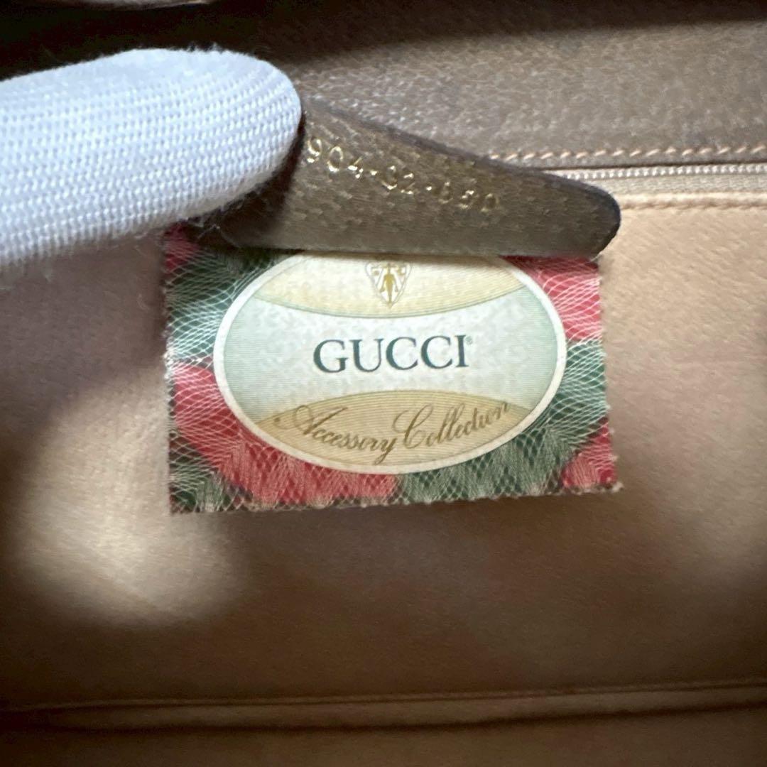 希少 レア オールドグッチ GG 総柄 レザー ショルダーバッグ ポシェット