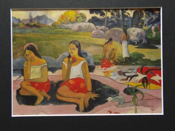 ポール・ゴーギャン、【妙なる泉】、希少画集画、新品高級額・額装付、大判