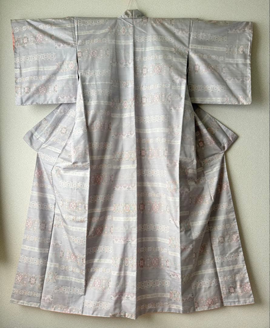 美品！白大島紬 袷 着物 身丈162cm