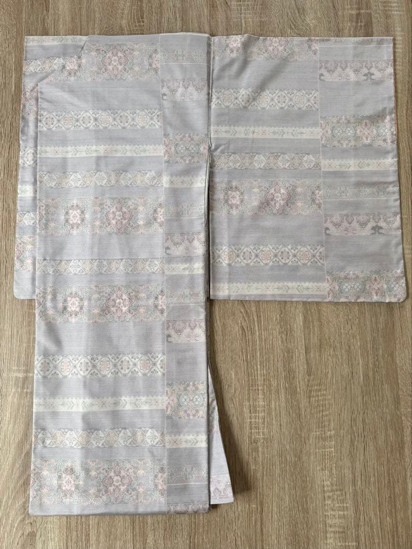 美品！白大島紬 袷 着物 身丈162cm