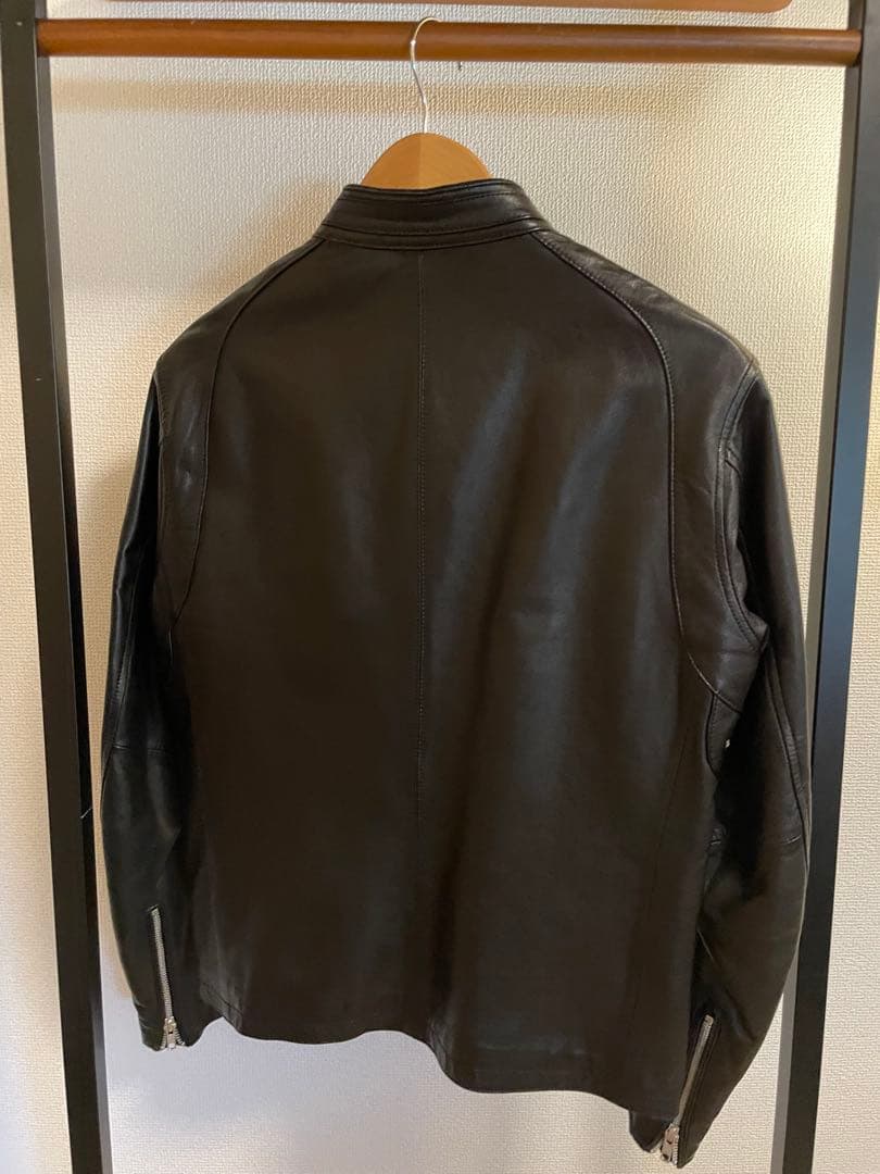 BEAUTY&YOUTH ブラックレザーシングルライダースジャケット L