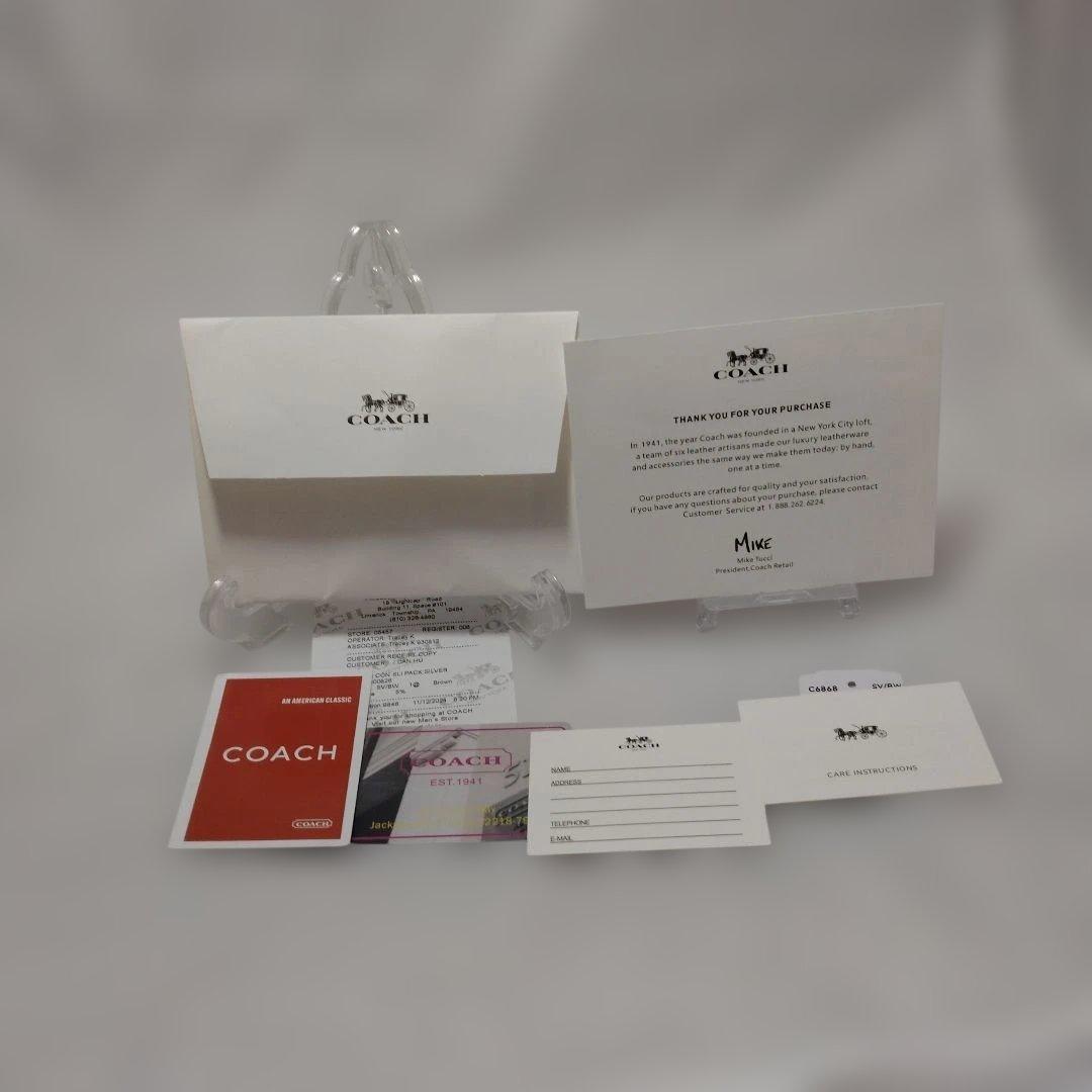 【新品未使用】コーチ ウィロウ バッグ シグネチャー ブラウン C6868