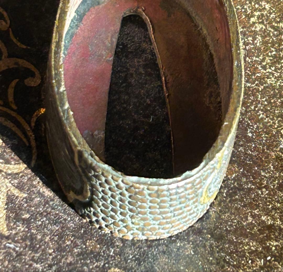 刀装具　波模様　武具　日本刀　骨董　アンティーク　コレクション