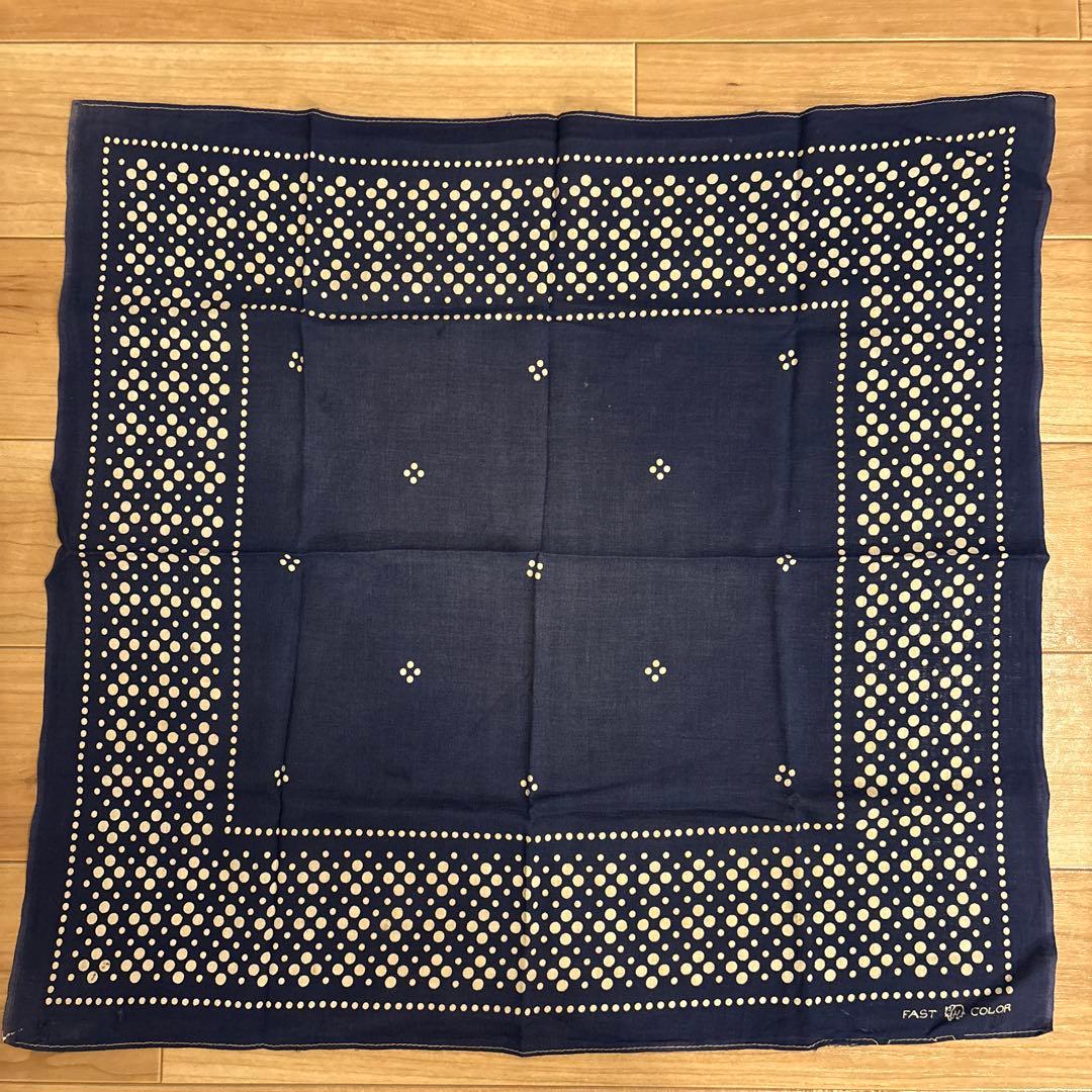 ssorc様購入分 ビンテージ FAST COLOR ネイビー ドット柄