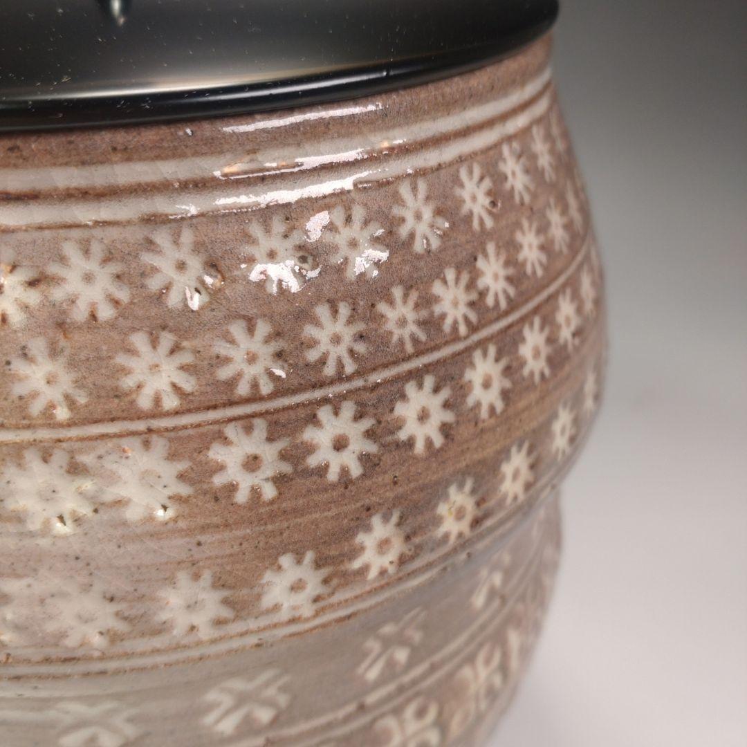 イ34 水指　『唐津焼 七代　江口宗山　作』『共箱』茶道具