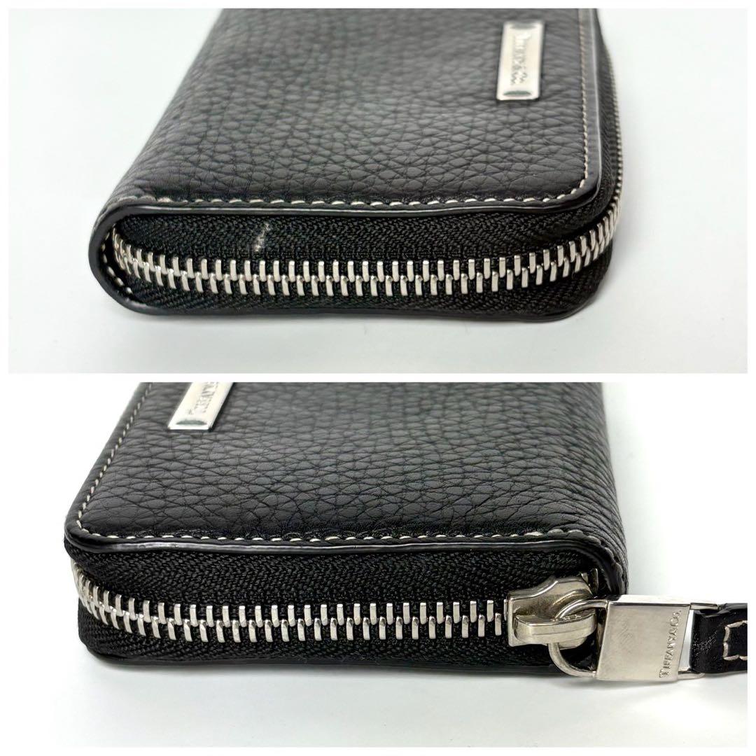 Tiffany&Co. コンパクト財布 ケース レザー 金具