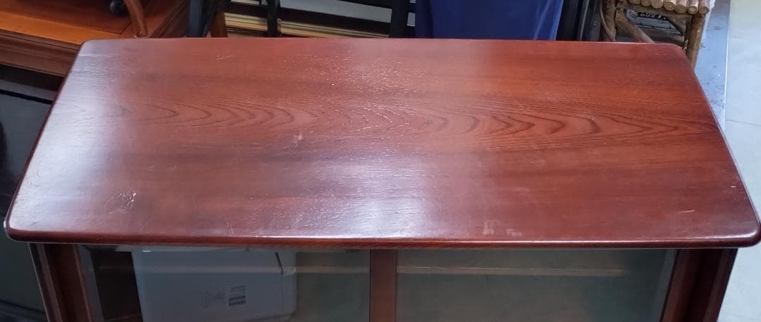 Y【昭和レトロ】アンティーク！サイズ感も絶妙！カリモク 茶箪笥 食器棚 水屋