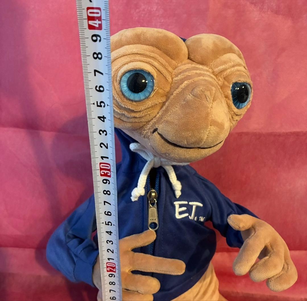 美品　レア　USJ ユニバ　 E.T ぬいぐるみ　青