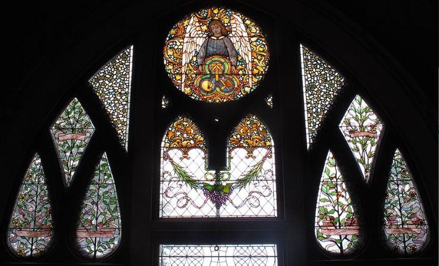 大判ルイスCティファニー ステンドグラス Lyndhurst グラスマスターズ社