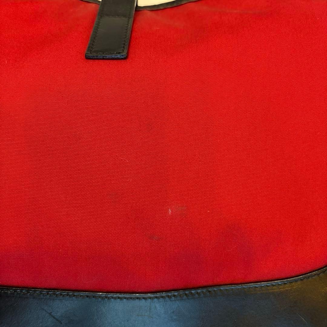 GUCCI グッチ ジャッキー ワンショルダーバッグ 赤×黒