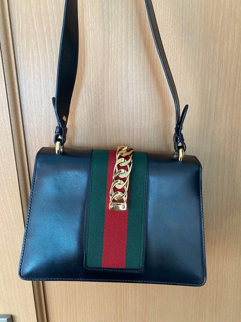 GUCCI ネイビー ショルダーバッグ
