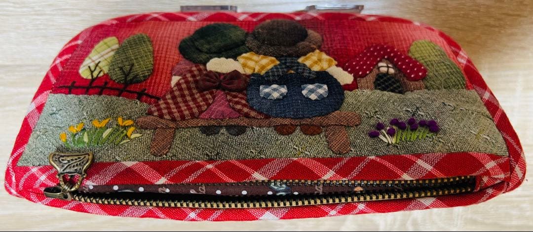 ★新作・最終出品★スーちゃん＆ビリーくん★レッド系＊ハンドメイド＊長財布＊