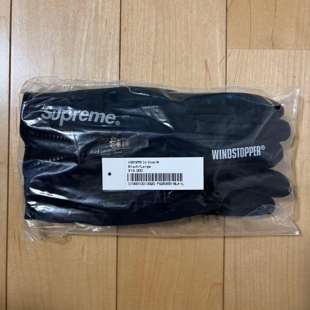 Supreme WINDSTOPPER ブラック手袋