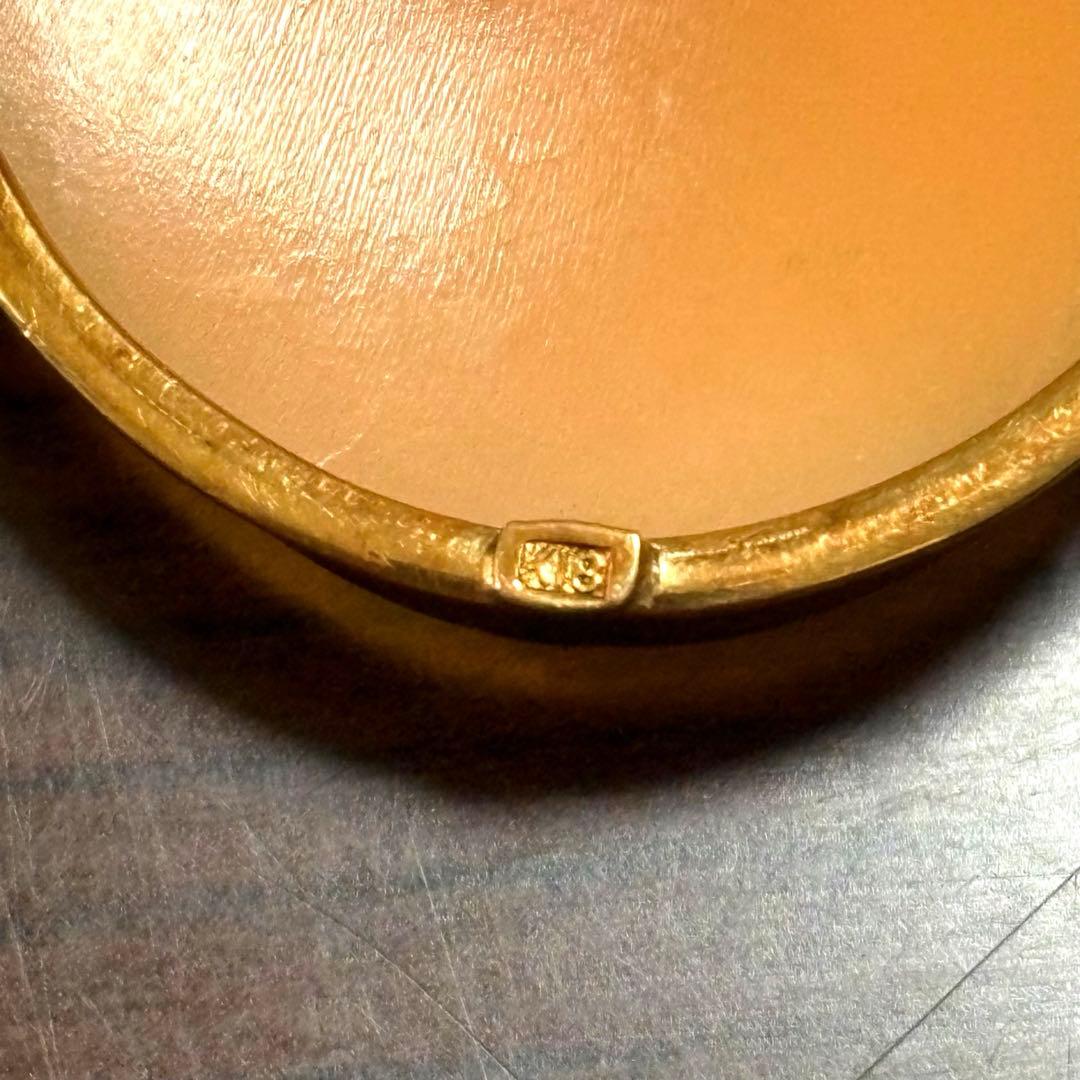 金高騰中！早い者勝ち！どんどん値下げ！K18 カメオ ネックレス　トップ