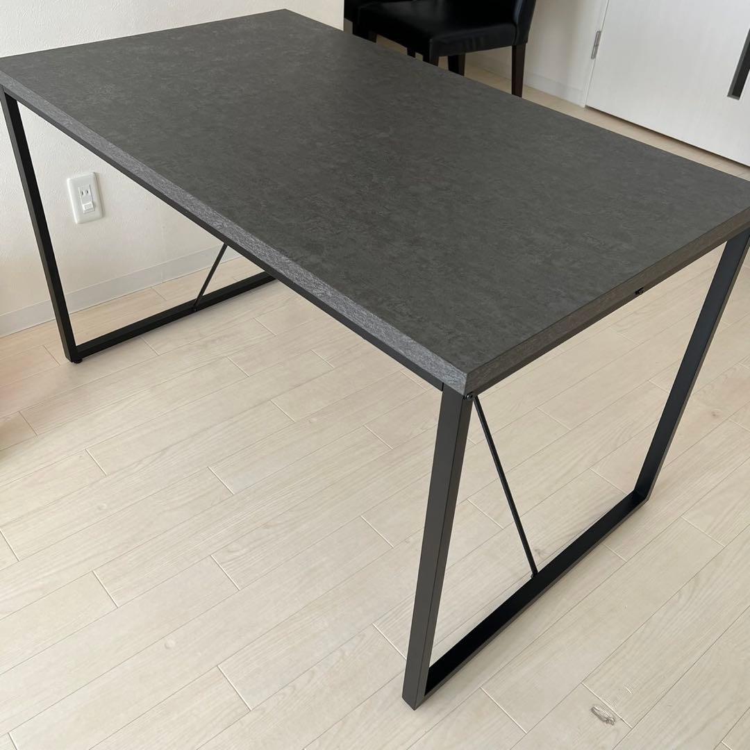 ニトリ　デスク　グレー　ダイニングテーブル