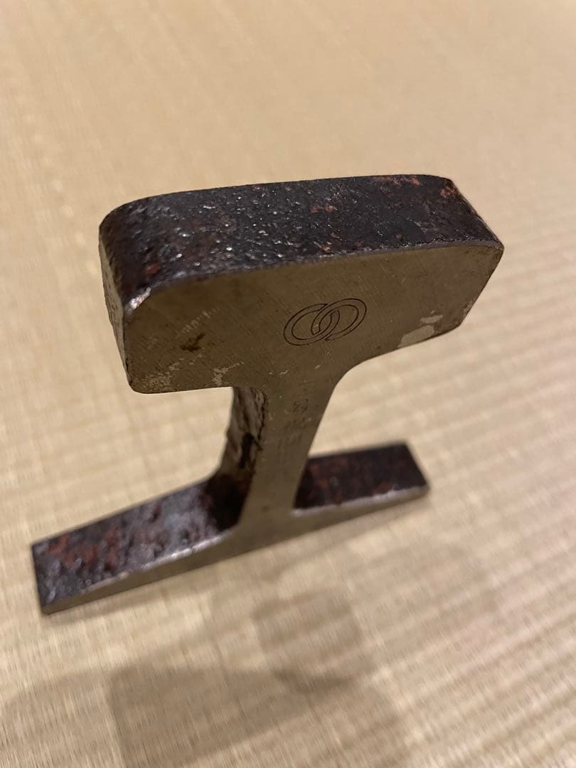 加悦鉄道　レール　カーネギー 1911年製 記念レール 1983年　文鎮　鉄道