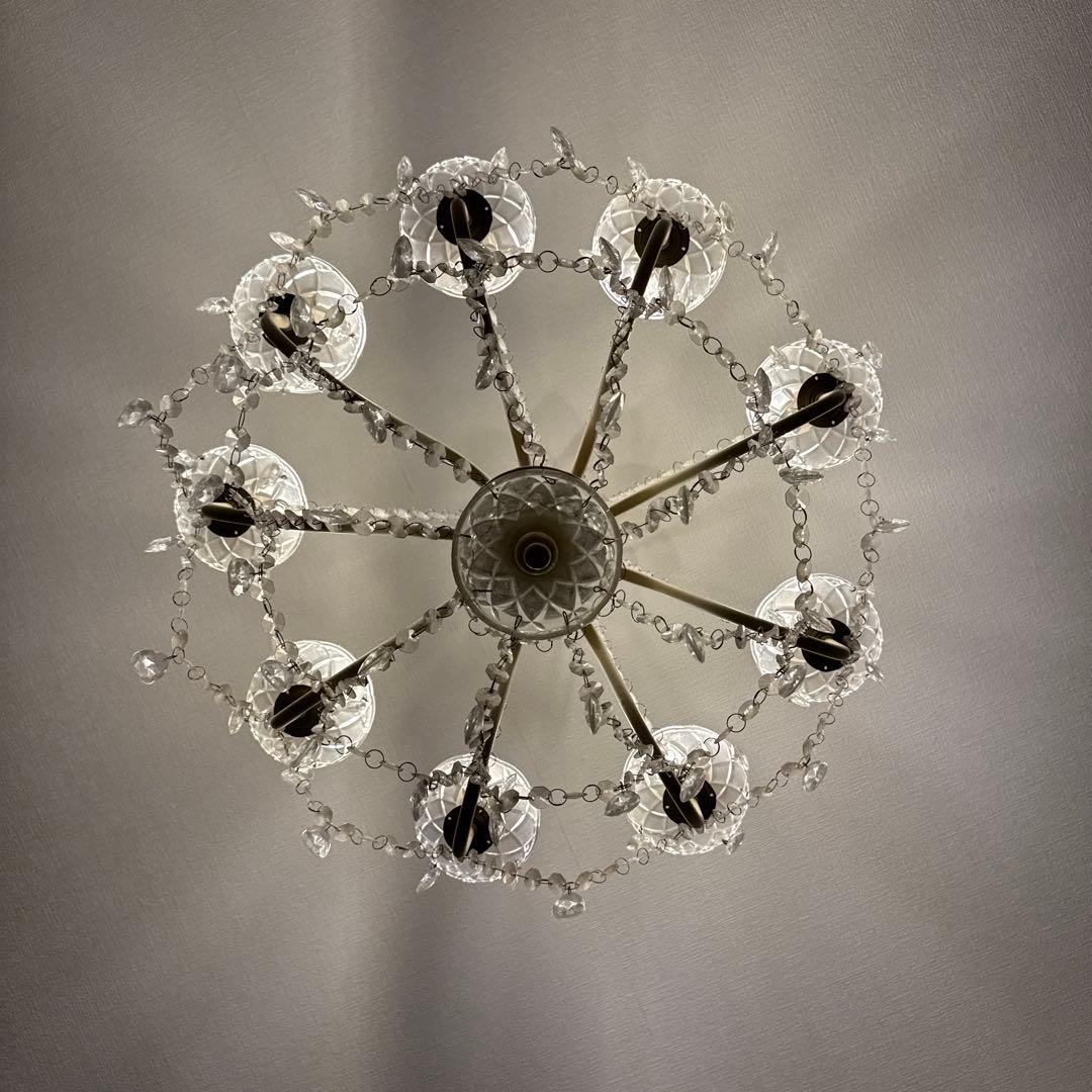 クリスタルビーズ装飾 9灯シャンデリア