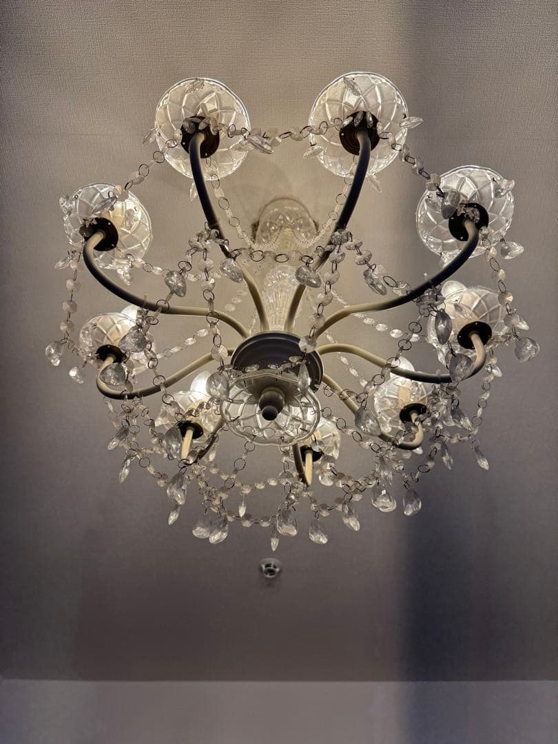 クリスタルビーズ装飾 9灯シャンデリア