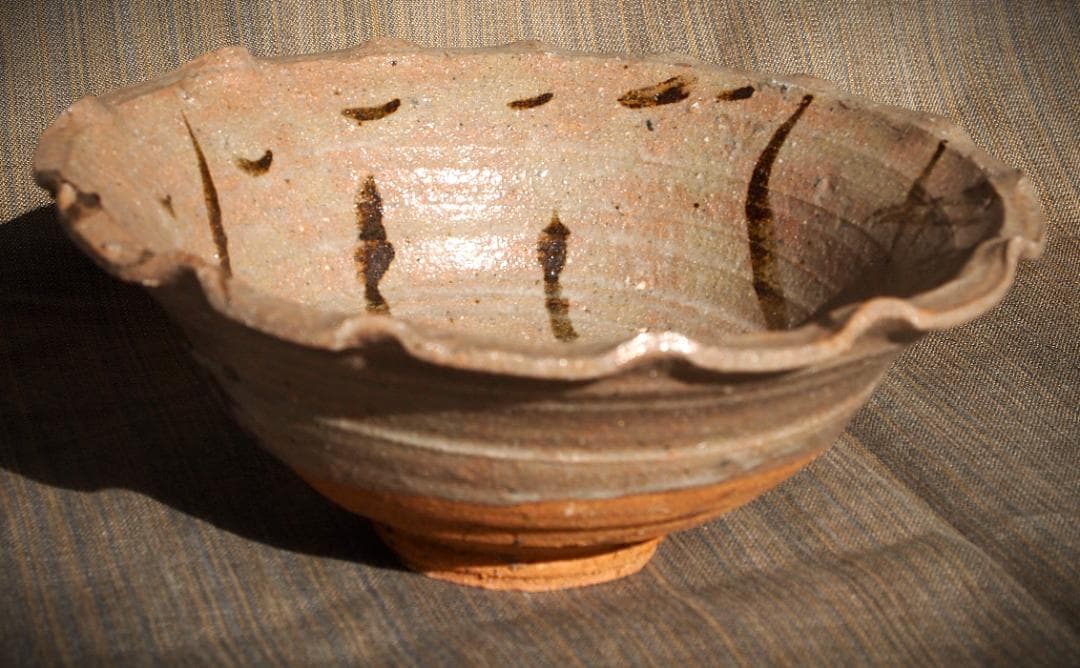 希少作★吉田明★輪花鉢★唐津系