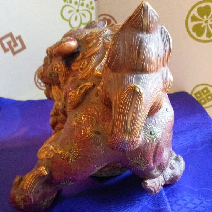 古九谷焼唐獅子珍品無傷
