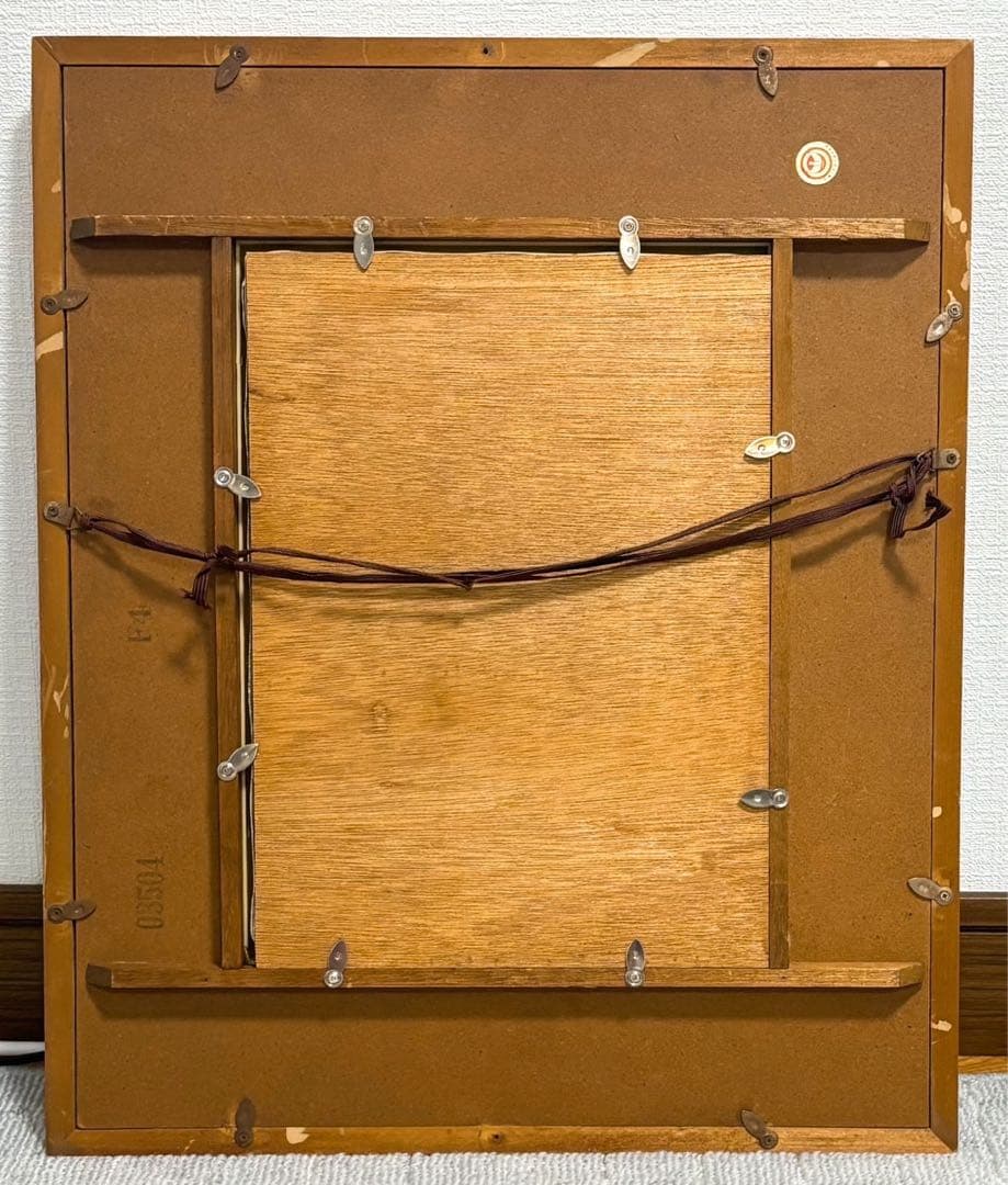 【F4号】手描き油彩　ジミー大西【鬼】1998年　サイン　落款　額縁　人気作品