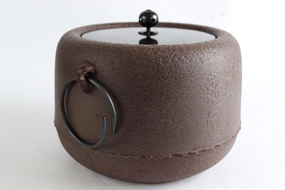 人間国宝 高橋敬典 広口政所釜 共箱 釜 茶道具 桐紋