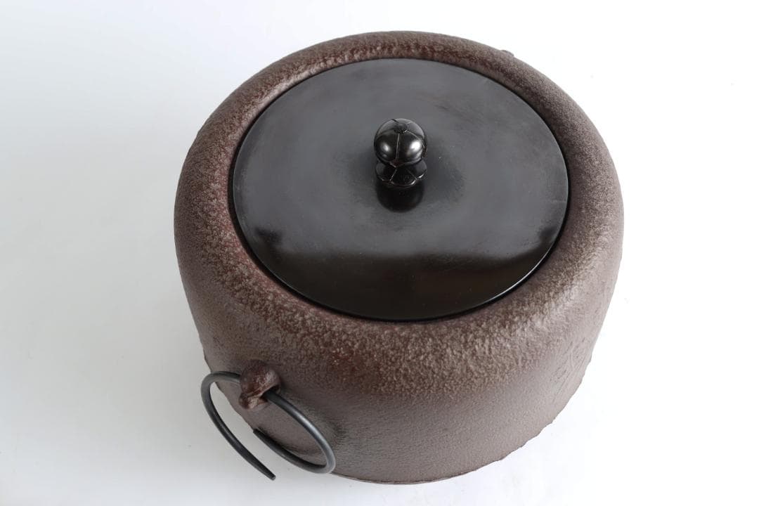 人間国宝 高橋敬典 広口政所釜 共箱 釜 茶道具 桐紋