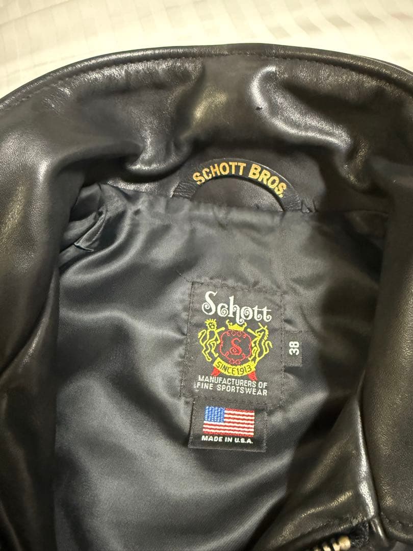 Schott 103US TRUCKER レザージャケット 38 牛革