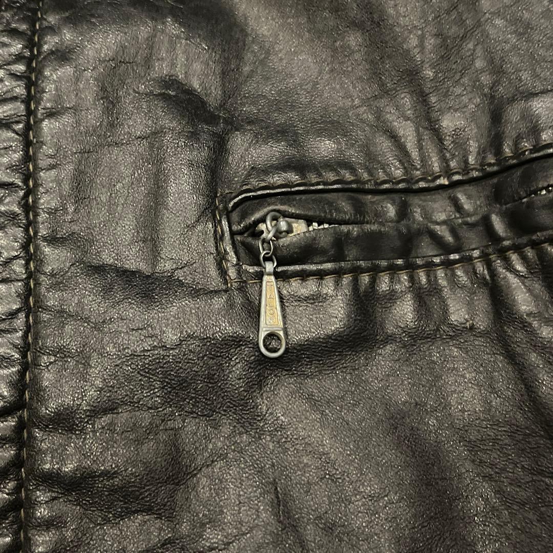 60s 70s ブルックス シングルライダースジャケット 48 XL ボロ