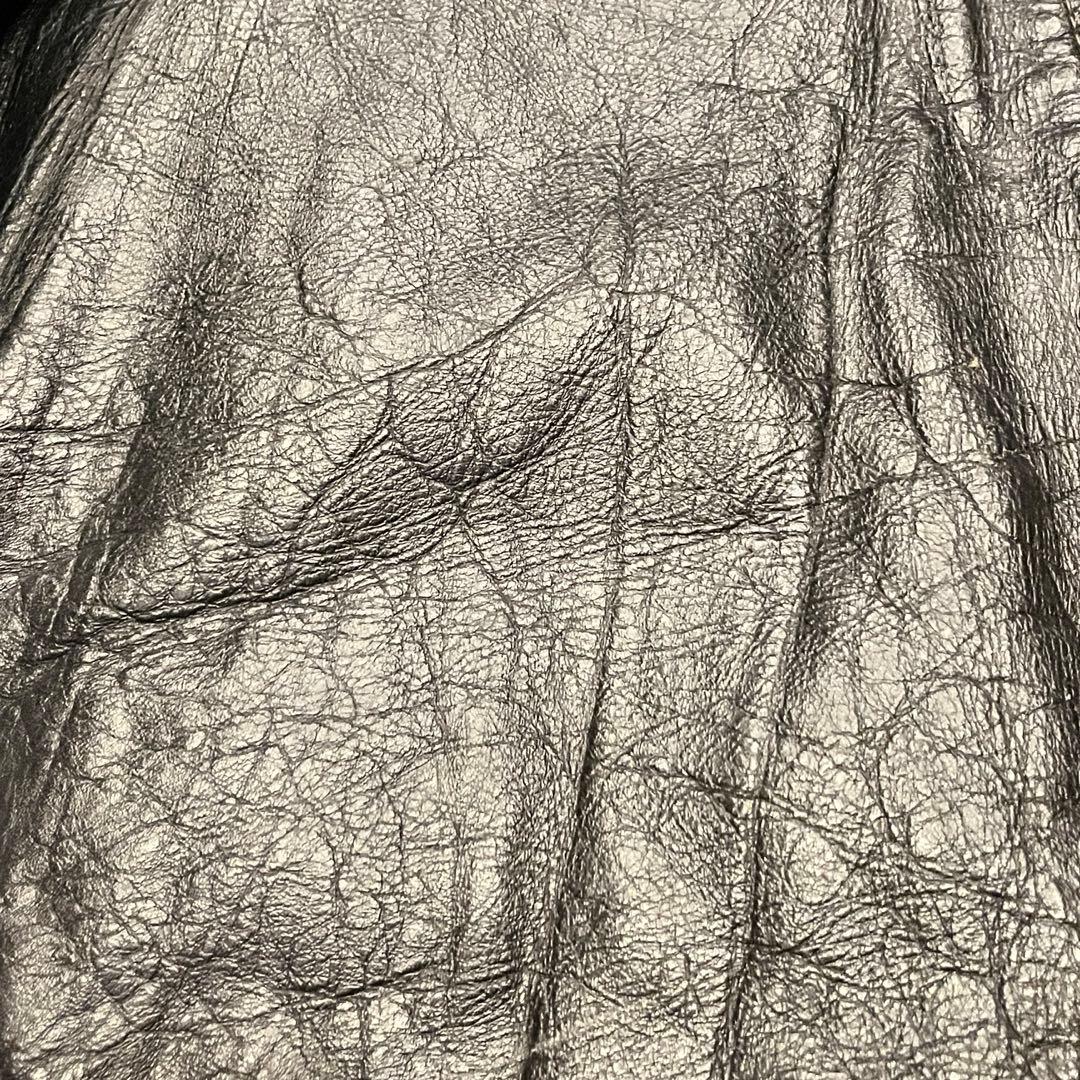 60s 70s ブルックス シングルライダースジャケット 48 XL ボロ