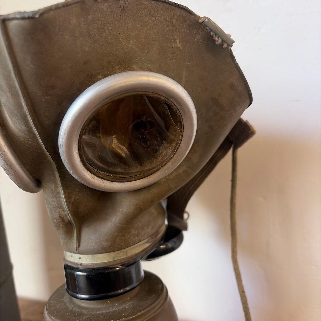 1938年　製造　ガスマスク　フランス軍　ミリタリー　第二次世界大戦