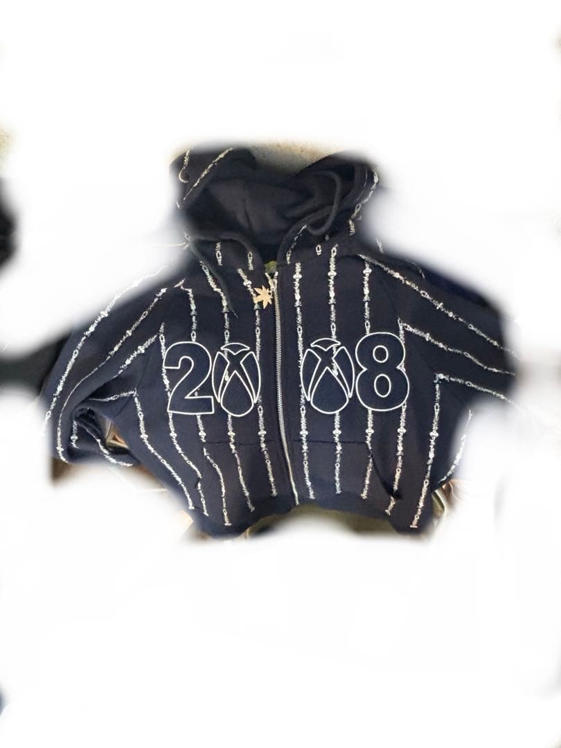 2008FUCKTHISINDUSTRYジップパーカ 刺繍DOMICILEネイビ