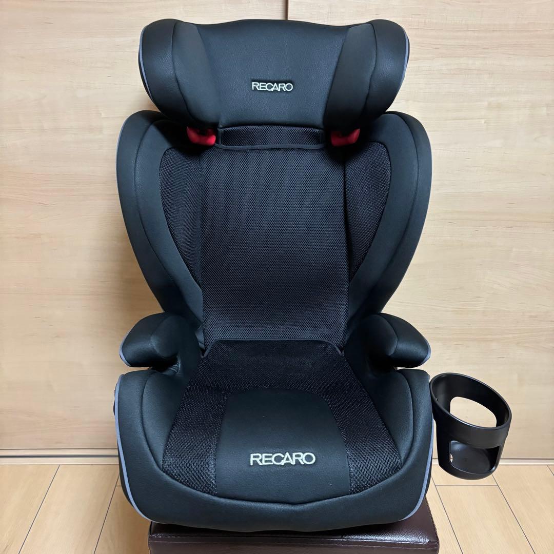 【美品】RECARO ジュニアシート J3 ネオコスモブラック ドリンクホルダー